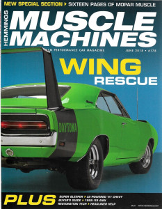 HEMMINGS MUSCLE MACHINES 2018 JUNE - 'LS '57 CHEVY, '68-69 AMX, DAYTONA RESCUE